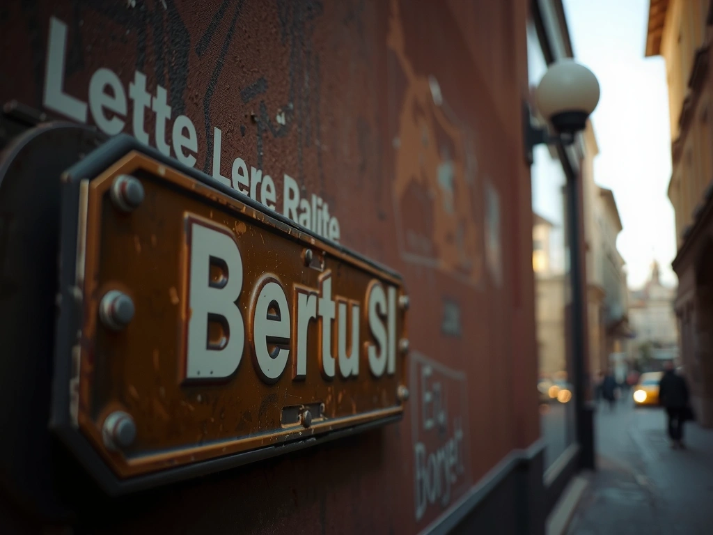 Prague street sign detail